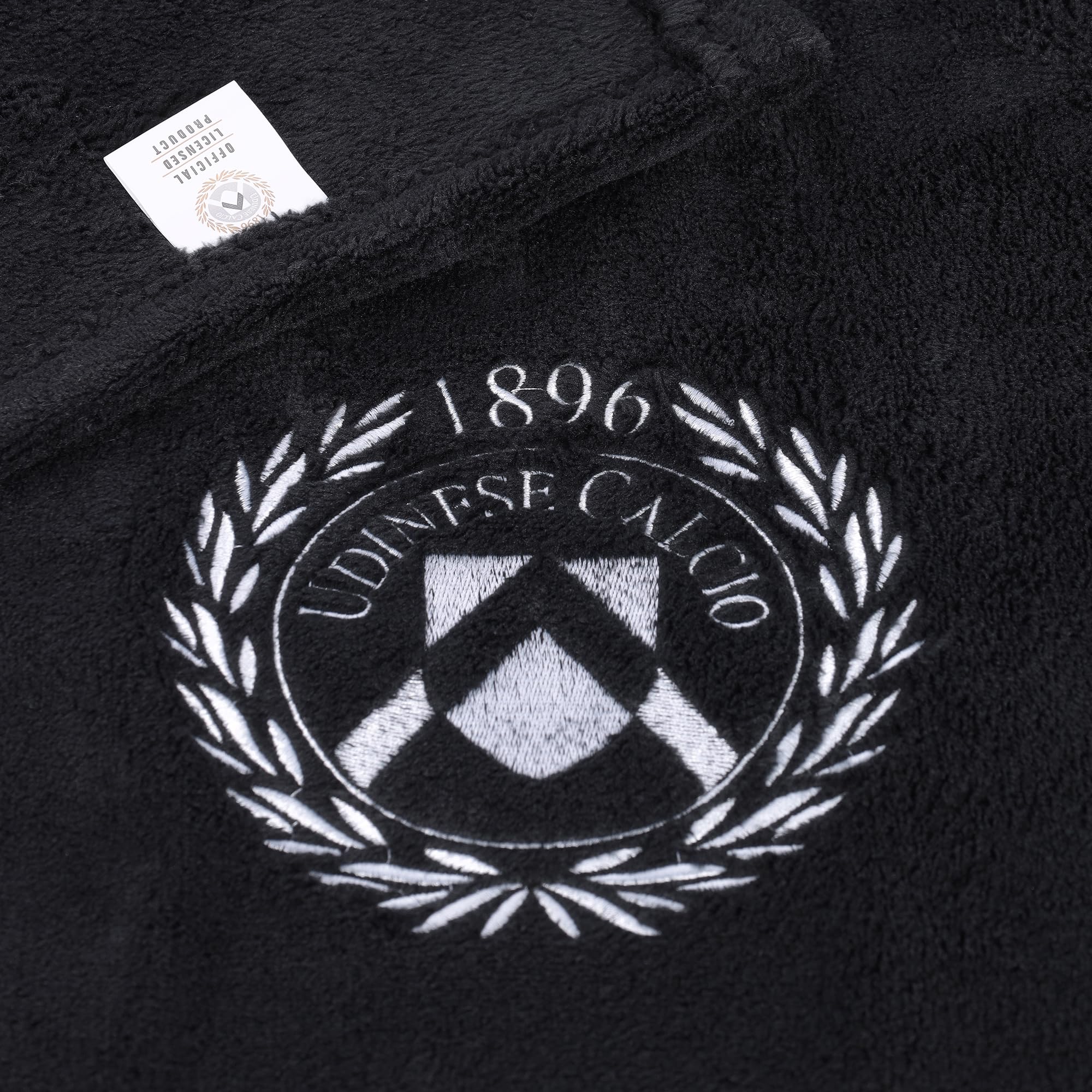 Udinese Calcio 1896 Prodotto Ufficiale Coperta Plaid Nero, taglia unica