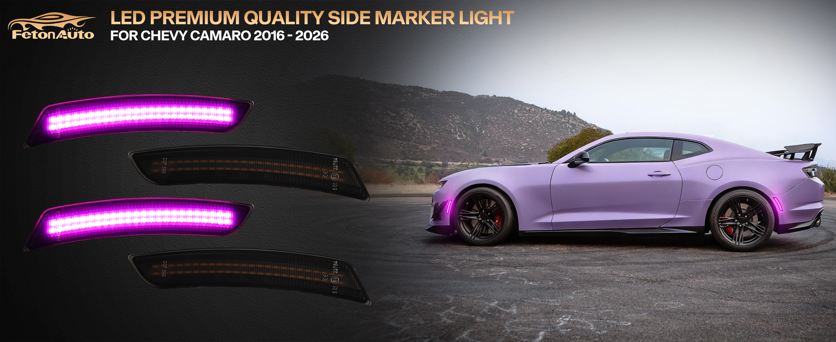Amazon.com: Pink Purple LED Side Marker Lights for 2016-2024