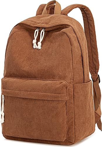 Miniatura 29 de BTOOP Mochila escolar para adolescentes grande de corduroy, mochila ligera para niñas y niños, mochilas casuales para escuela secundaria y Corduroy