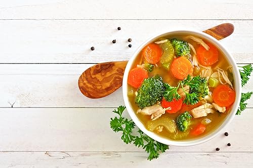 Miniatura 8 de HIC Kitchen Souffle, porcelana blanca fina, 48 onzas, 1.5 cuartos de galón