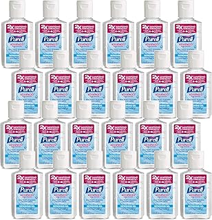 PURELL Advanced Hand Sanitizer Refreshing Gel, 2 fl oz Portable Flip Cap Bottle (Pack of 24) – 9650-24-CMR
