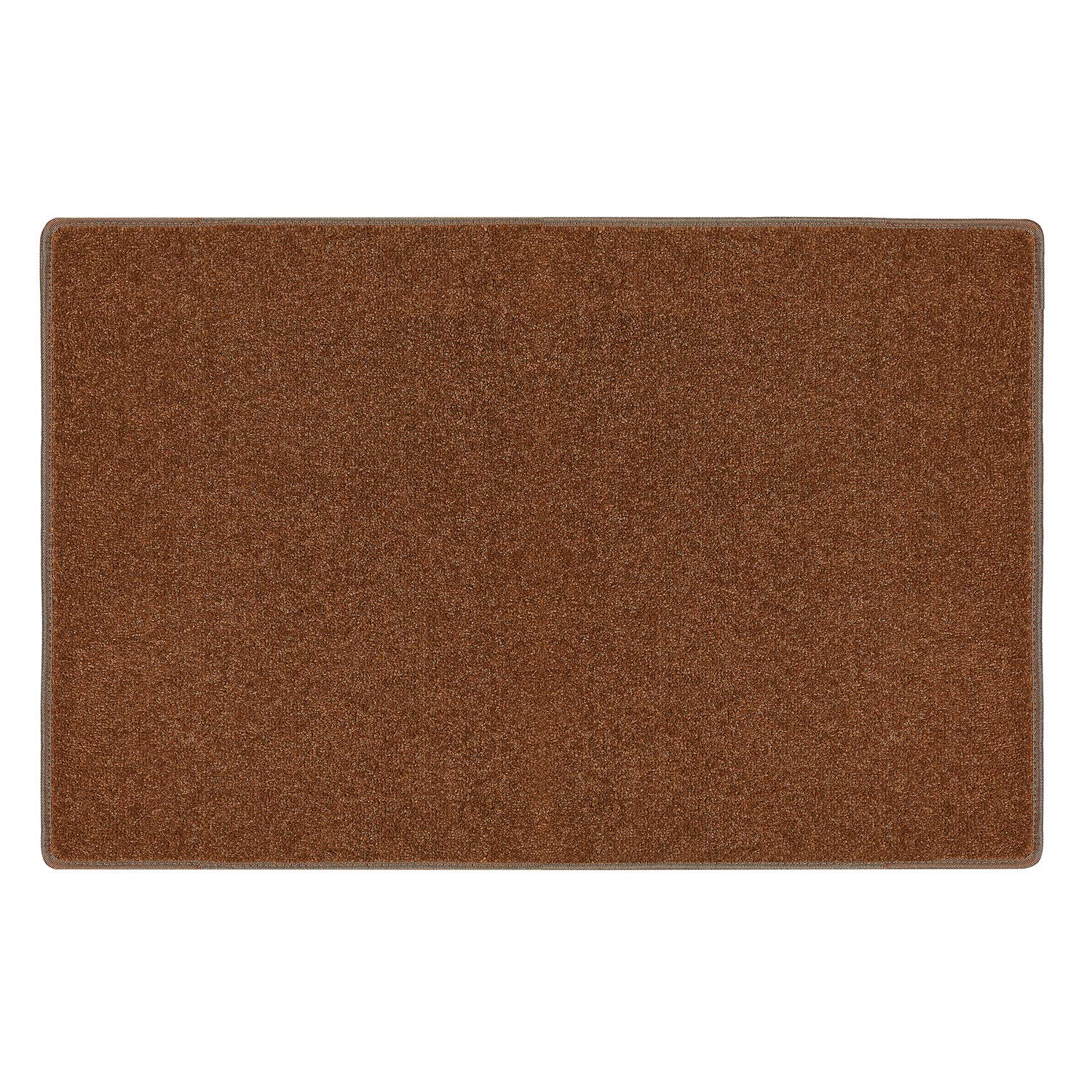 PURE ERA Carpet Stair Tread Landing Mat Tape Free Self Adhesive Non Slip Skid Resistant Indoor Doormat Area Rug Floor Mat for Kitchen Bathroom Workstations Washable Rectangle 2' X 3' (Brown)