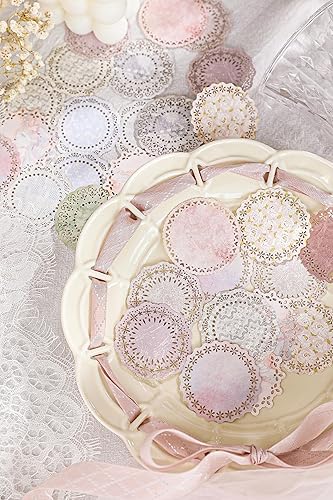 Miniatura 4 de Kit de papel para álbum de recortes, organizador de diario de collage redondo hueco, materiales para adultos, suministros de decoración de diario de