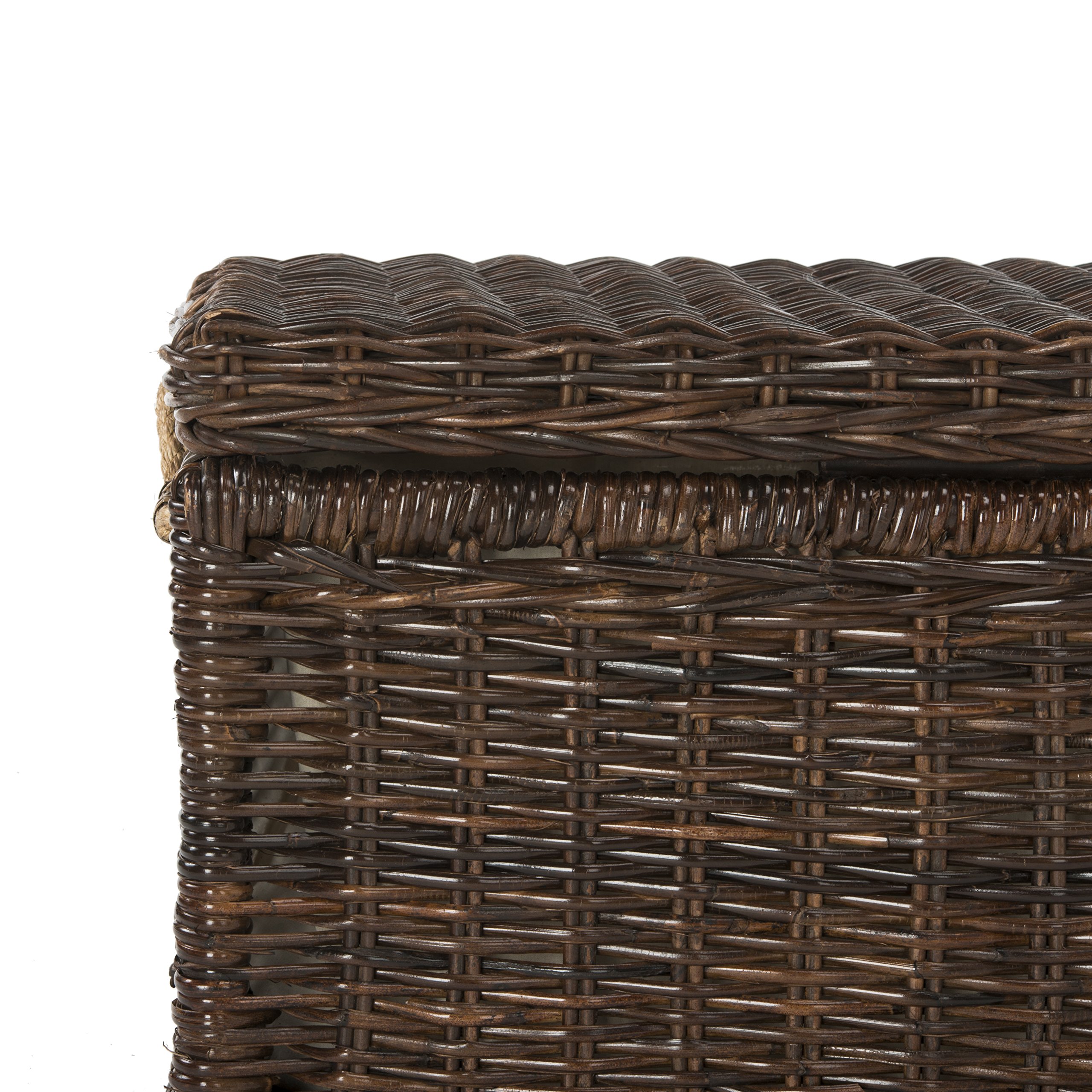 happimess HPM9003A Jacob - Baúl de almacenamiento de mimbre de 30 pulgadas, plegable para almacenamiento plano, ratán-Sarang Buaya, costero para oficina, dormitorio, sala de estar, dormitorio,