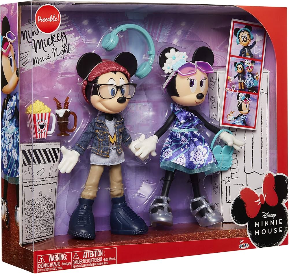 Jakks Pacific - Disney Minnie & Mickey Fashion Doll 2pk Movie