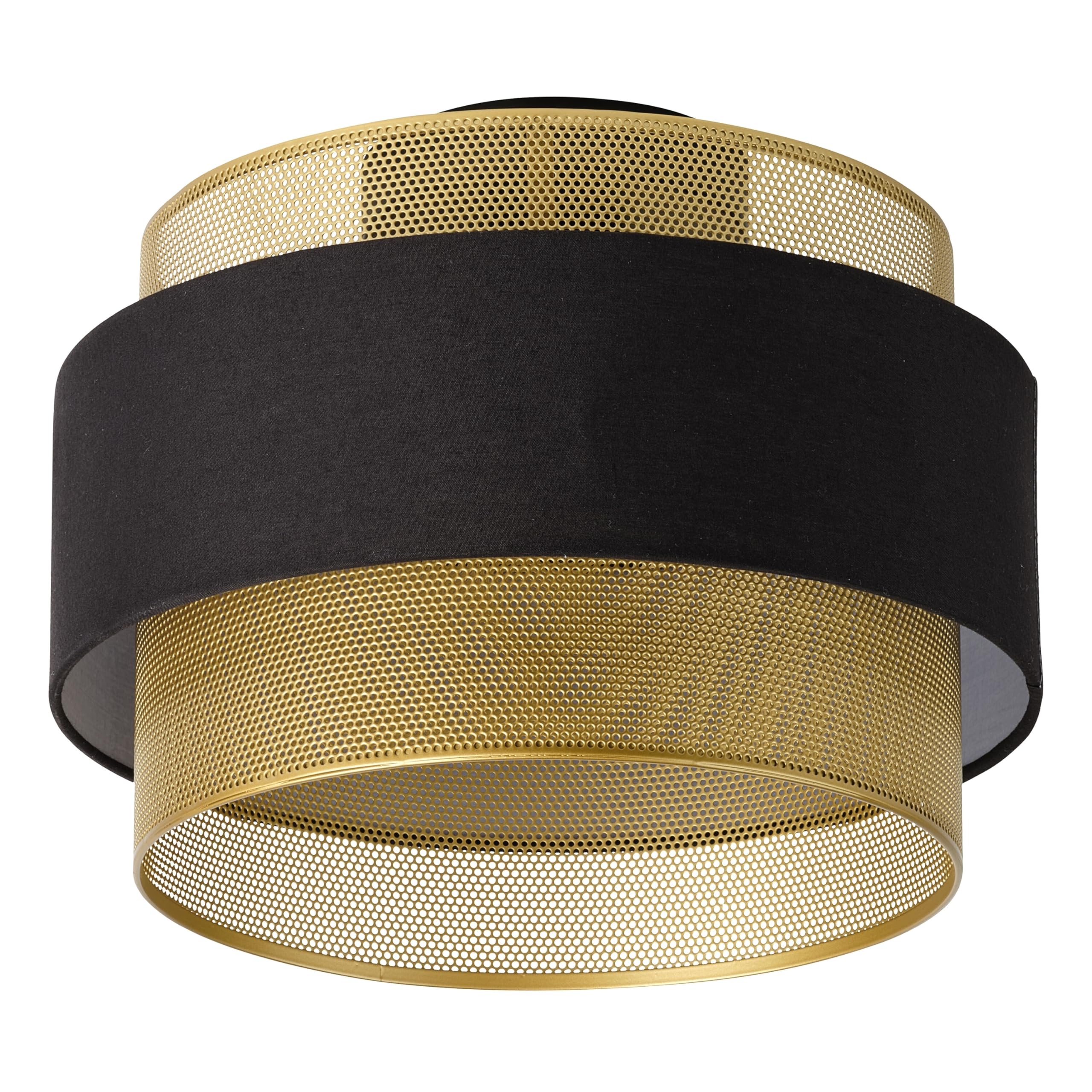 OSRAM Decor Hornet Ceiling Light E27 Black Gold 300mm, Ceiling lamp, Metal, Textile for Warm Atmosphere