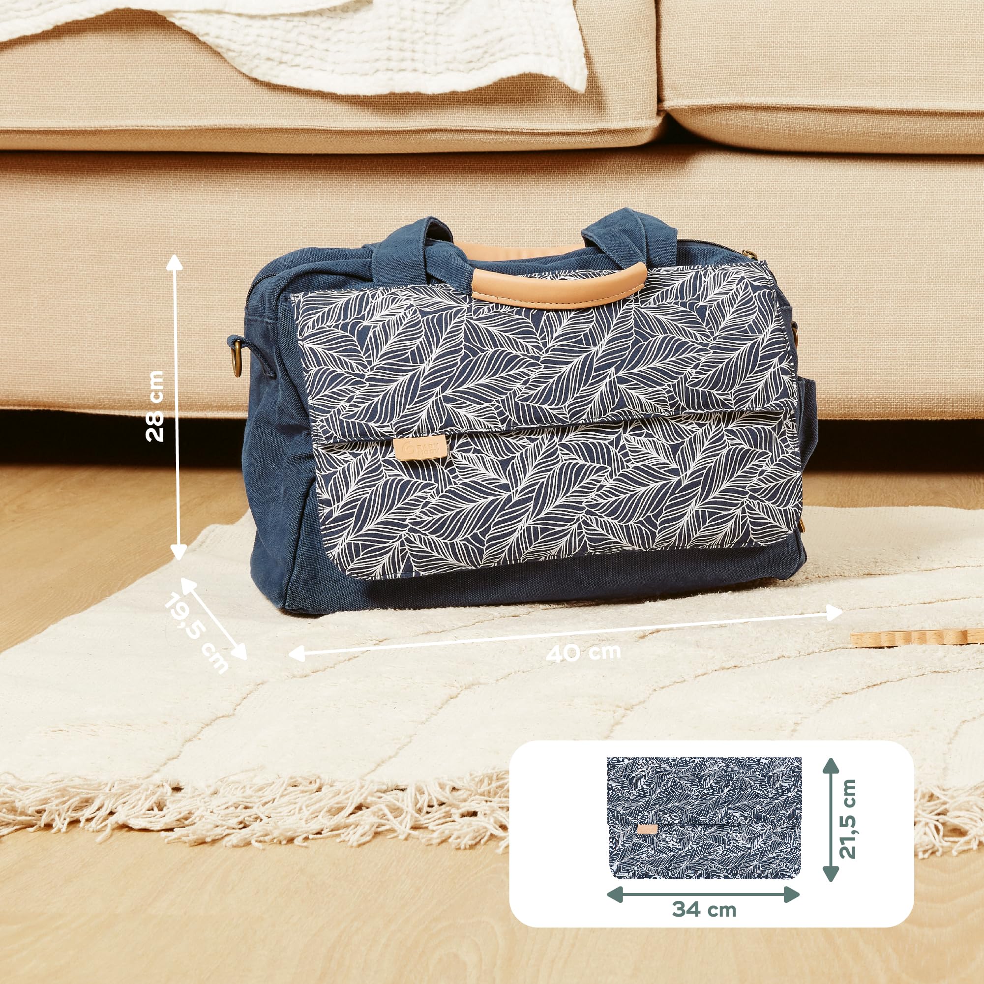 Babymoov Sac à langer Day to Day 2 en 1, 23L, Nombreux Rangements, Pochette Amovible 3L, 6 Accessoires