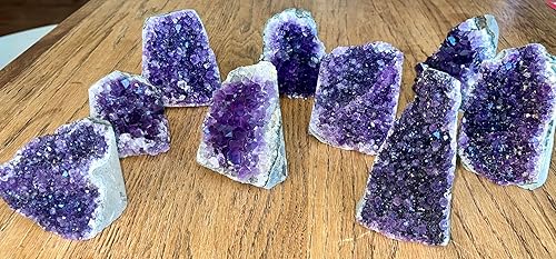 Miniatura 7 de Extreme Rocks & Fossils Racimo de amatista de 6 a 7 libras de potentes cristales de color púrpura profundo. Geoda de Uruguay. Incluye varita de