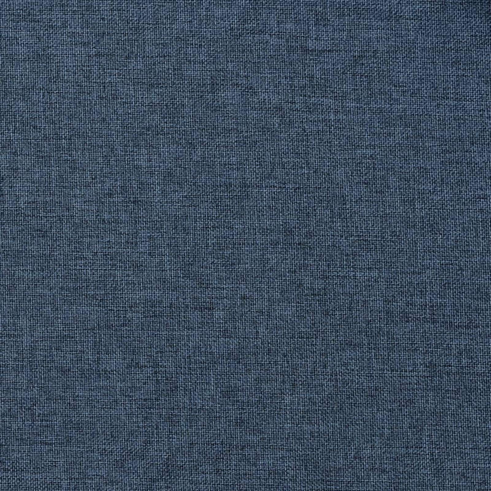 Verdunkelungsvorhänge mit Ösen Verdunkelungsvorhang Schlaufe Thermo Gardine Blickdicht Leinenoptik Blau 290x245 cm