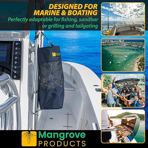 Miniatura 2 de Mangrove Products Bote de basura portátil para barco, bolsa de basura reutilizable, equipo de navegación, almacenamiento de barcos, accesorios para