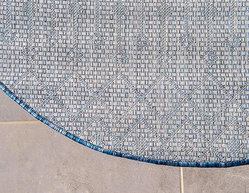 Vista 95 de Unique Loom Alfombra Colección enrejado Marroquí Celosía Transicional Interior y Exterior, Polipropileno Gris carbón/natural