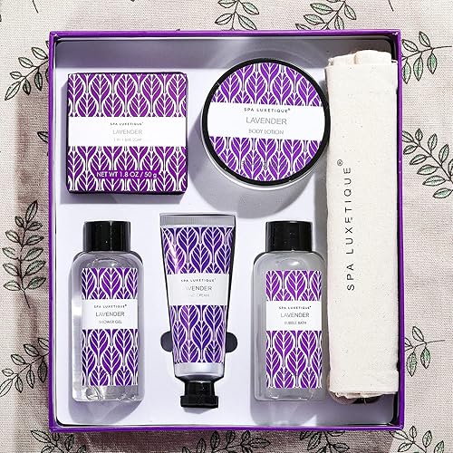 Miniatura 6 de Spa Luxetique Kit de spa para mujer juego de regalo de spa de rosas kits relajantes para el hogar regalos de spa para mujer incluye loción corporal