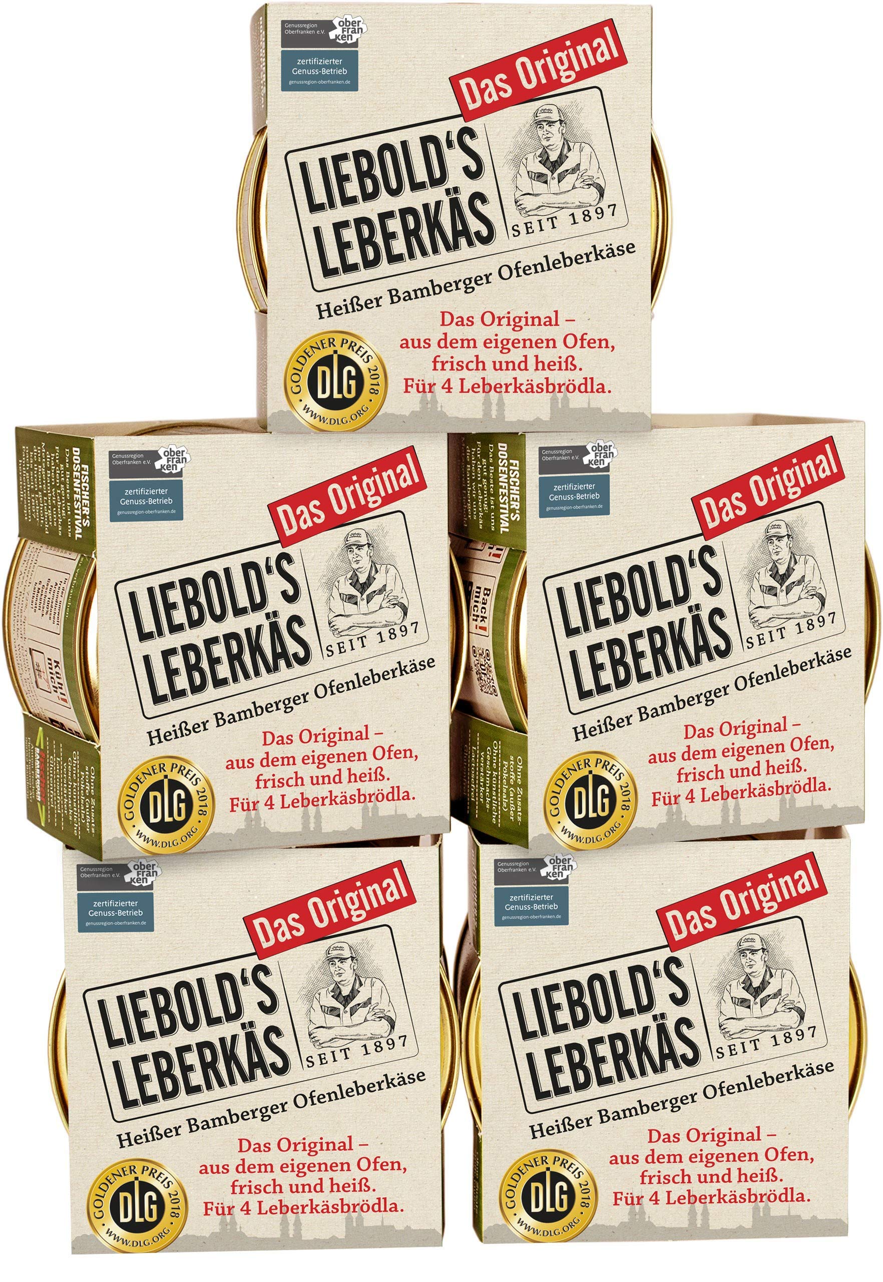 Liebold´s Leberkäs 5er Set Das Original zum Aufbacken