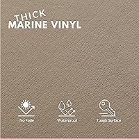 Vista 2 de Tela de vinilo marino, tapicería de cuero sintético, para exteriores, barcos, automotriz, bricolaje y manualidades de cuero sintético - Corte