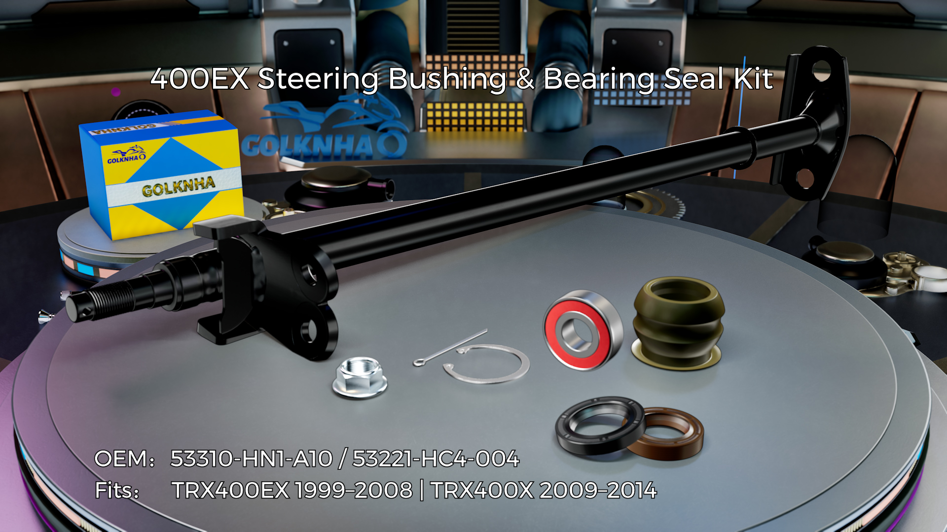 Amazon.com: GOLKNHA 400EX Steering Stem Shaft &Steering Bushing