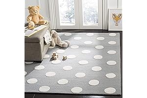 SAFAVIEH Kids Collection Area Rug - 8' x 10', Grey and Ivory,...