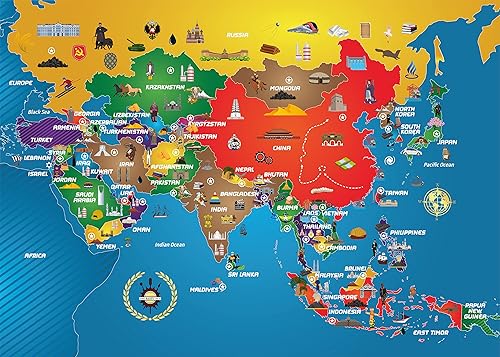 Miniatura 5 de Rompecabezas de mapa de América Latina y el Caribe - Mapa de América del Sur - Rompecabezas-Historia educativa - Rompecabezas de 100 piezas - El