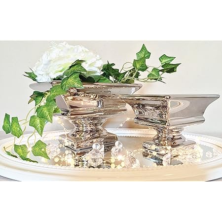 Xnqelerate 2x Lotusfrucht Teller - Kleine Glasschalen Mit Fuß