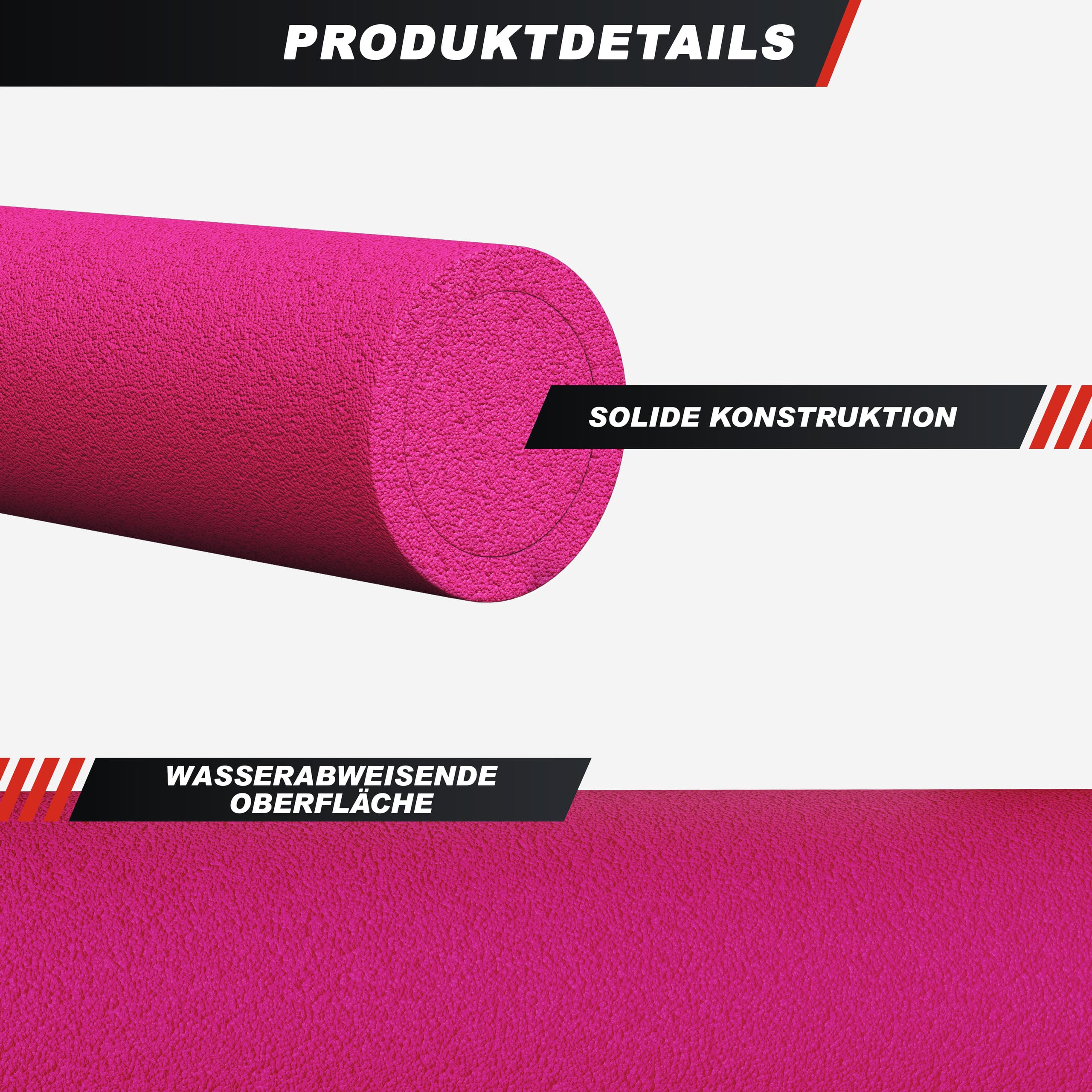 GORILLA SPORTS® Rouleau Pilates - 60x15/90x15cm, Polyéthylène Mousse EPE, Légèreté, Durable, Doux, Stable, Résistant à l'Eau - Massage, Foam Roller, Fitness, Sport Maison, Yoga