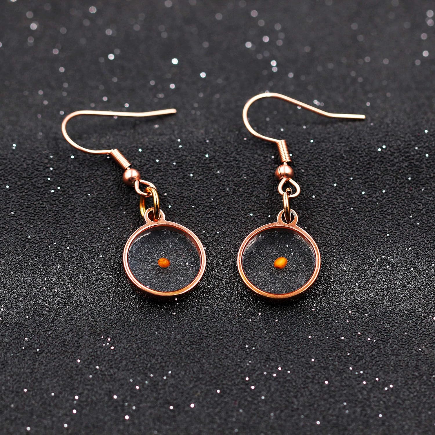 Uloveido Charms Real Mustard Seed Earrings for Women, Stainless Steel Dangle Drop Earrings Y582