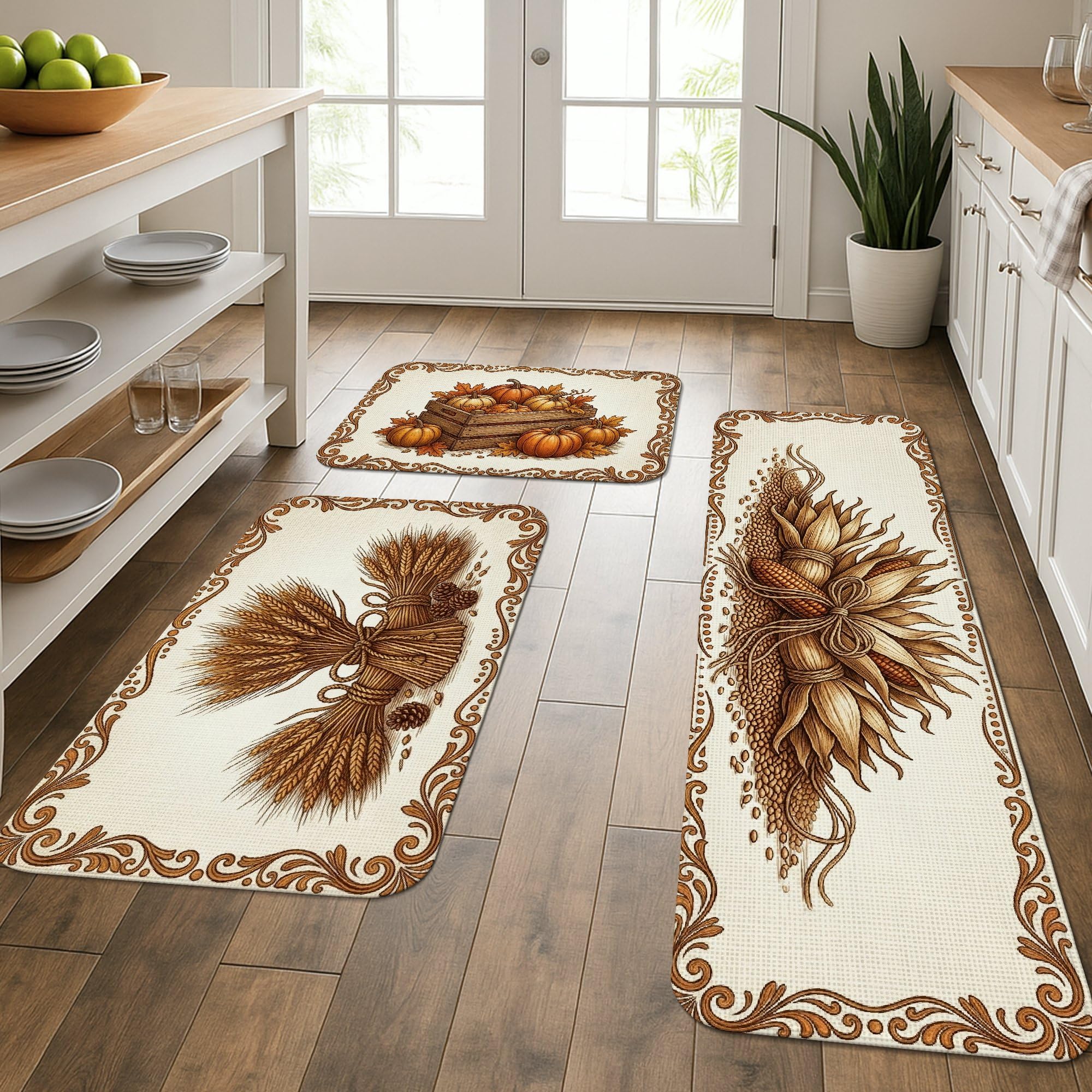 Tapis de cuisine rustiques lavables contre le sol froid de la salle de bain