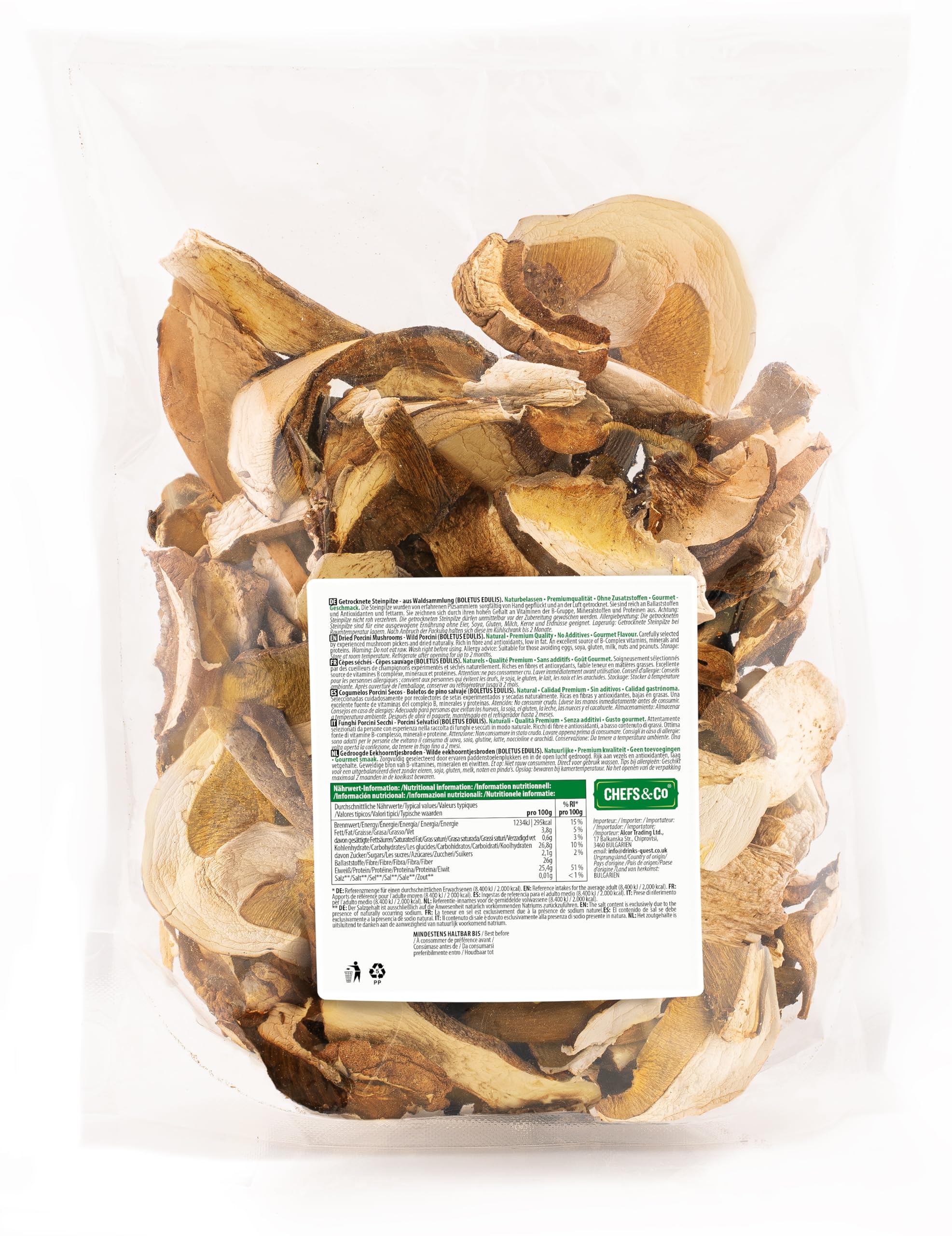 CHEFS & CO Boletus Edulis deshidratados Categoria Premium 200 g
