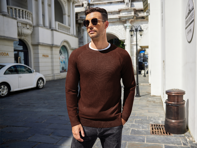 COOFANDY Herren Pullover Rundhals - Feinstrick Business Pullover Für Business & Casual