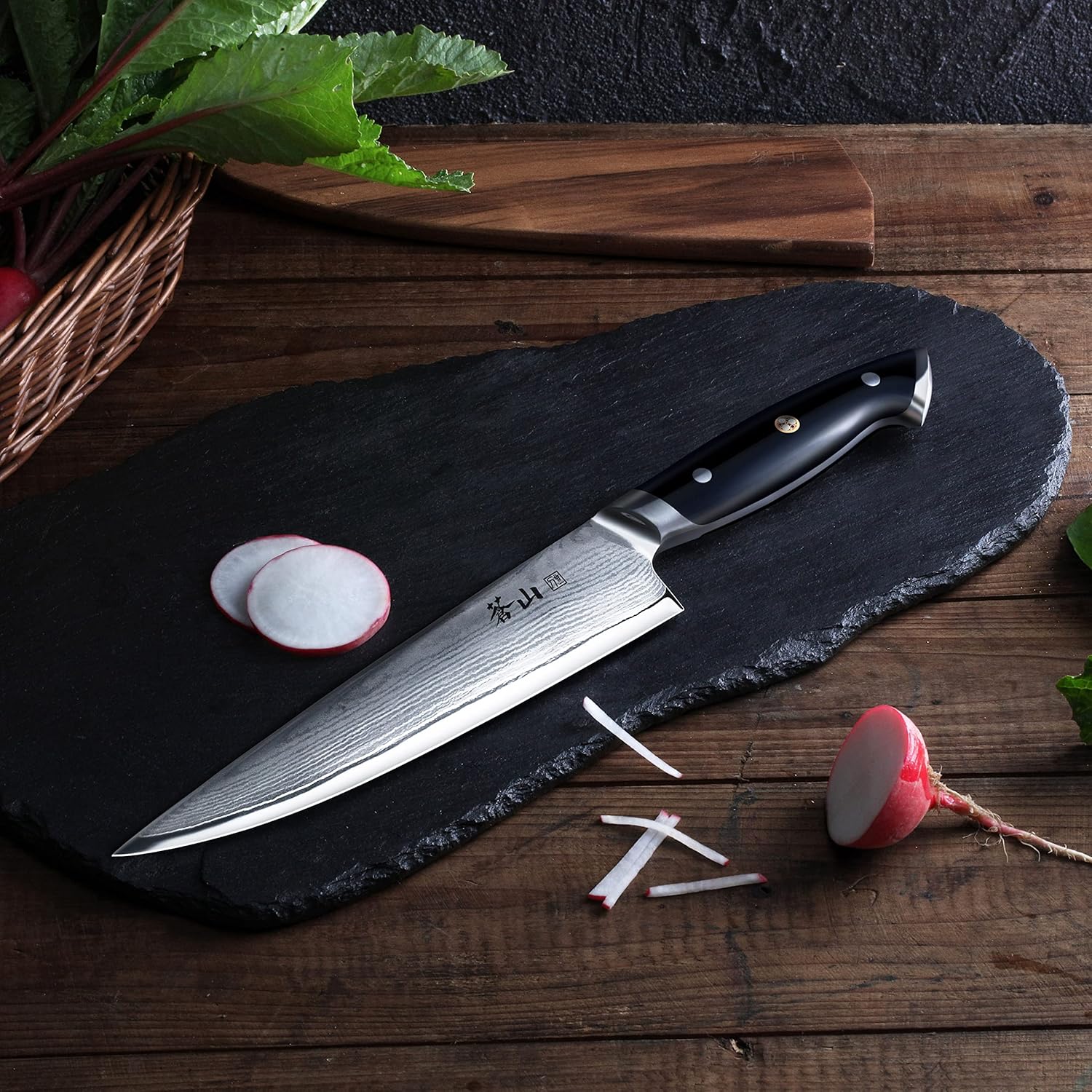 Limited Discount Cangshan Z Series 62731 High Carbon X-7 Damascus Steel Forged Chef Knife with Walnut Sheath, 8-Inch