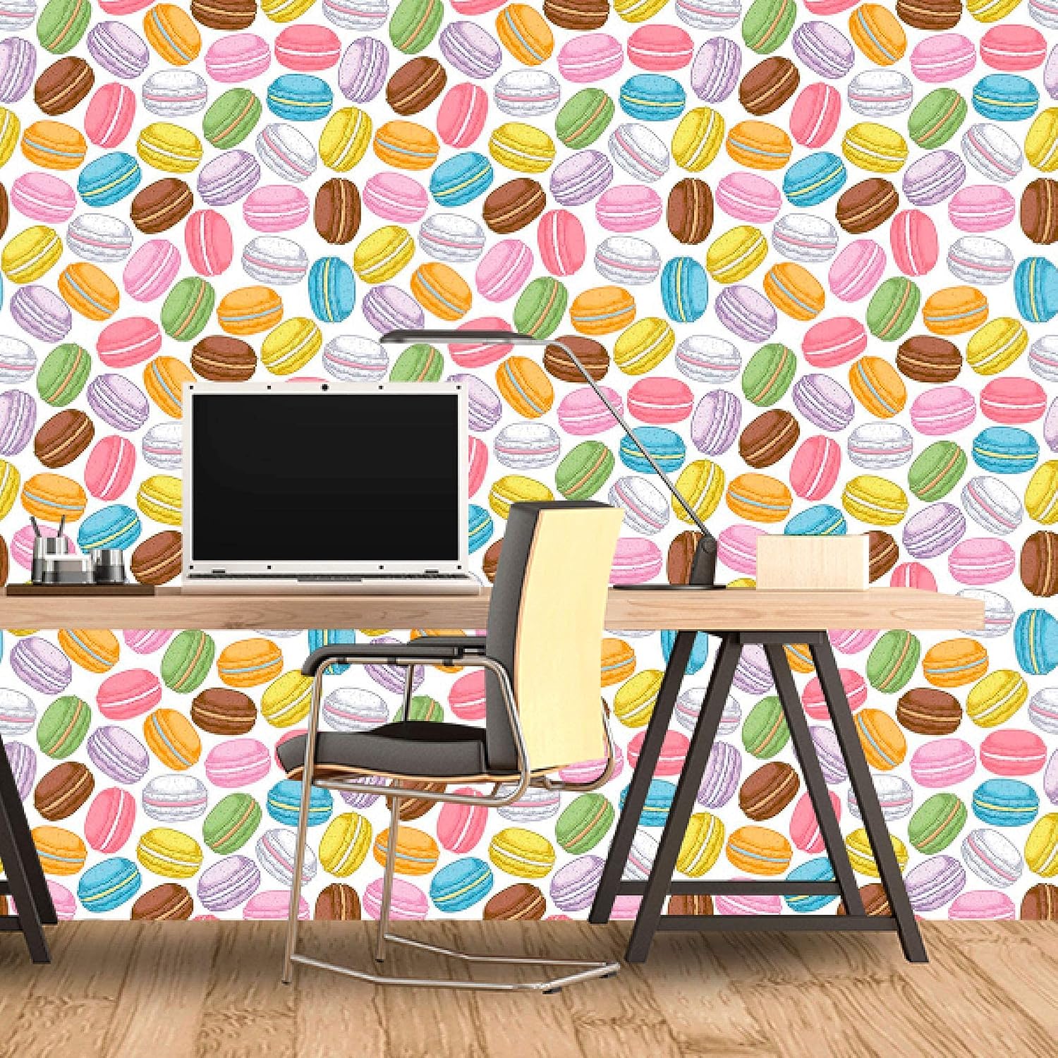 Walls By Me Peel and Stick White and Brown Food Teens Removable Wallpaper 6393-2ft x 4ft (61x122cm)