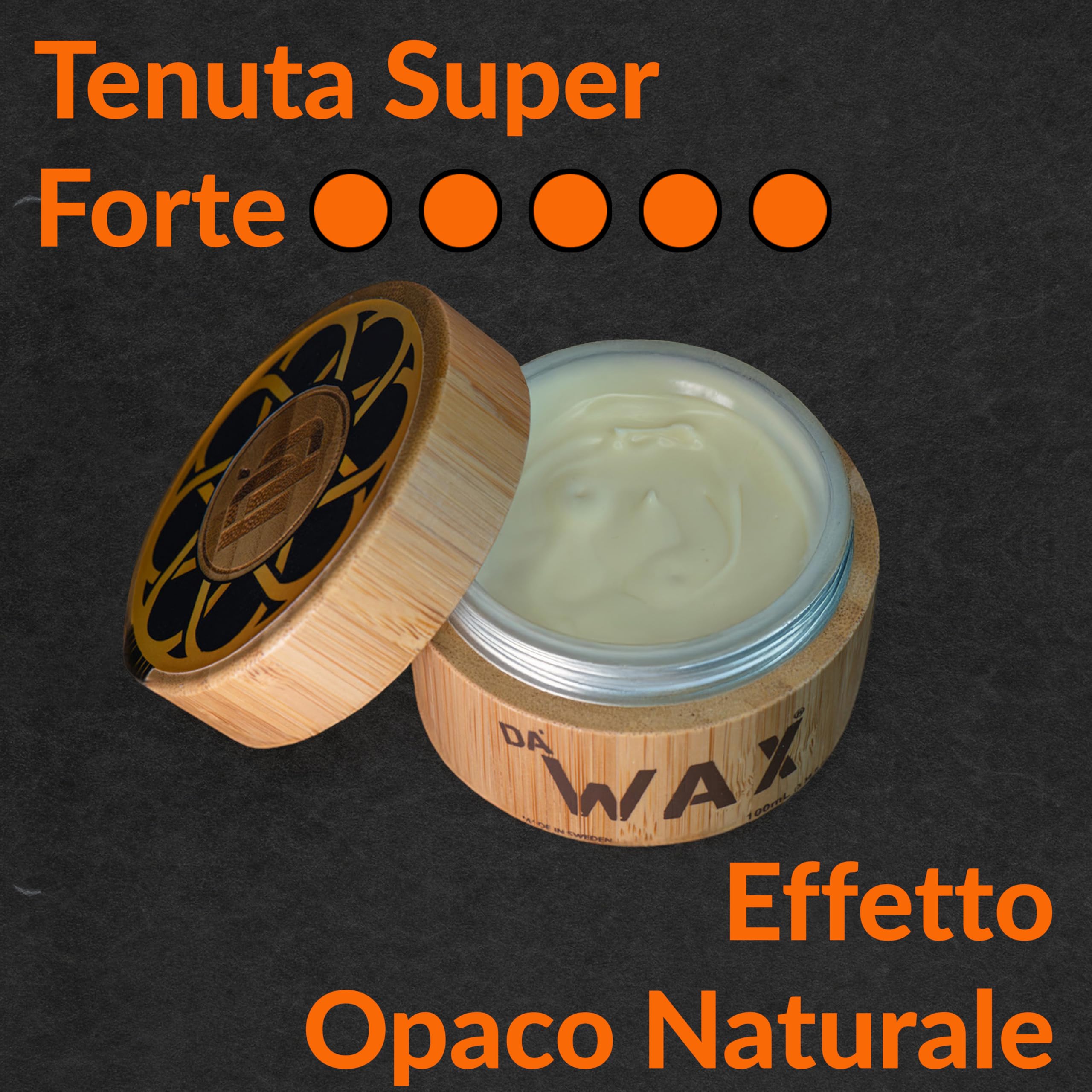 Da'Dude Da Wax - Cera Capelli Uomo Opaca, Fissaggio Forte e Volume, Cera Volumizzante Capelli Uomo, Confezione Ecologica, 100ml