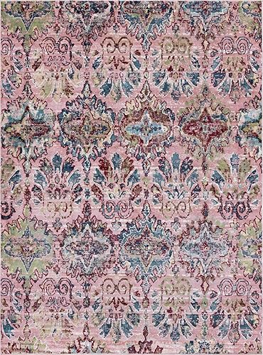 Miniatura 8 de Unique Loom Sumter Collection - Alfombra rectangular (9 x 12 pies, rectangular, color rosa y azul)