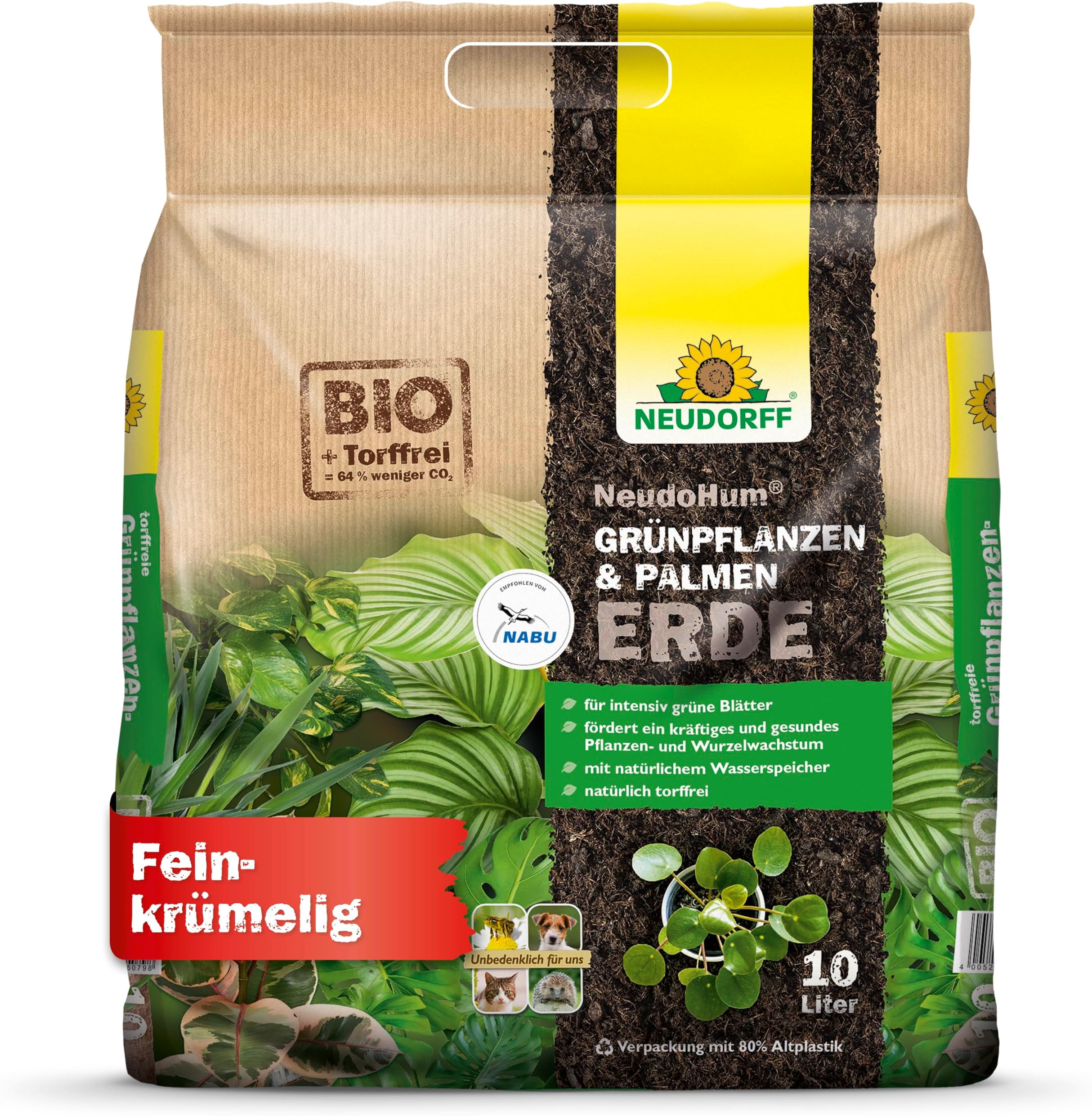 Neudorff NeudoHum PflanzErde Bio und torffreie Erde für Beet, Kübel