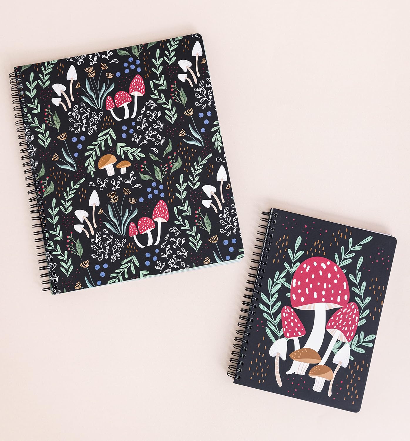 Steel Mill & Co. Cute Botanical Large Spiral Notebook, Mushroom image 4