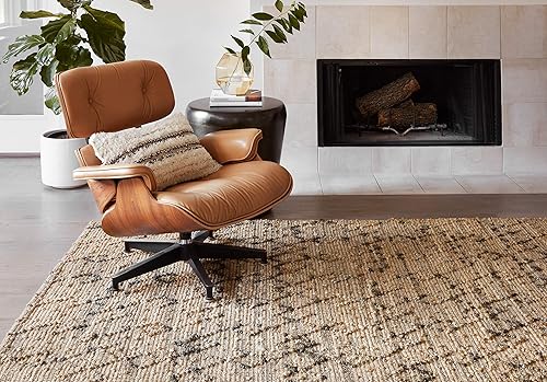 Loloi Beacon Collection BU-01 - Alfombra de área color carbón de 7 pies 9 pulgadas x 9 pies 9 pulgadas