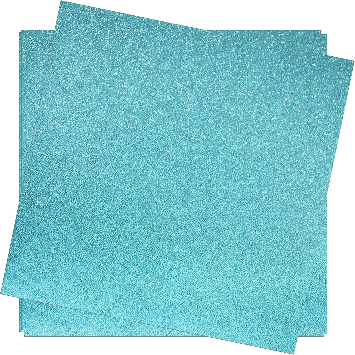 Crafasso No-Shed Shimmer Glitter cardstock, 12" x 12" 300GMS, 15 Sheets, Black