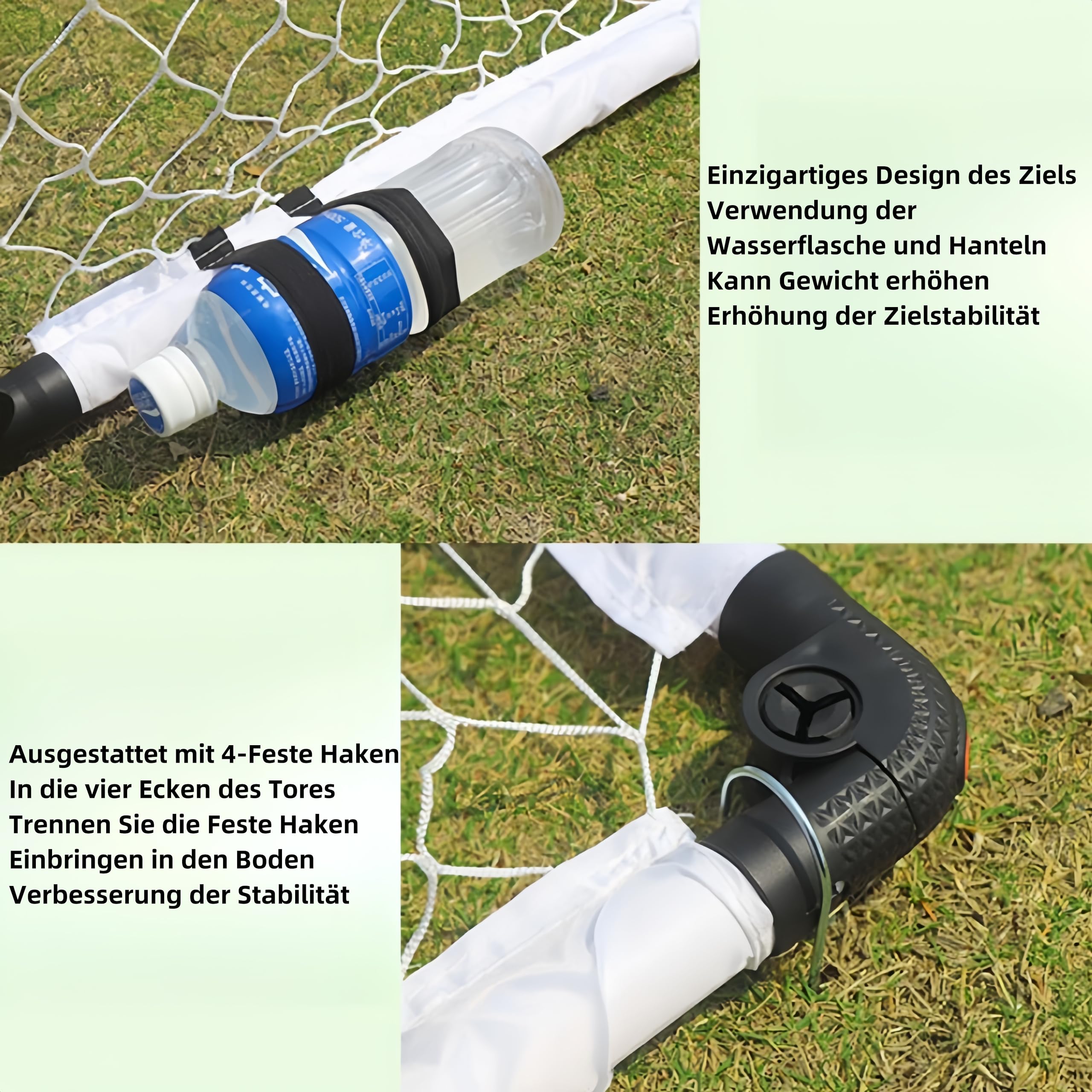 Fussballtor, Fußballtor Kinder, Fussballtore für Garten Kinder, Fußballtor Faltbar für Indoor/Outdoor/Garten Weihnachts Fußballtor Spielzeug (weiß 115x80 Tor)