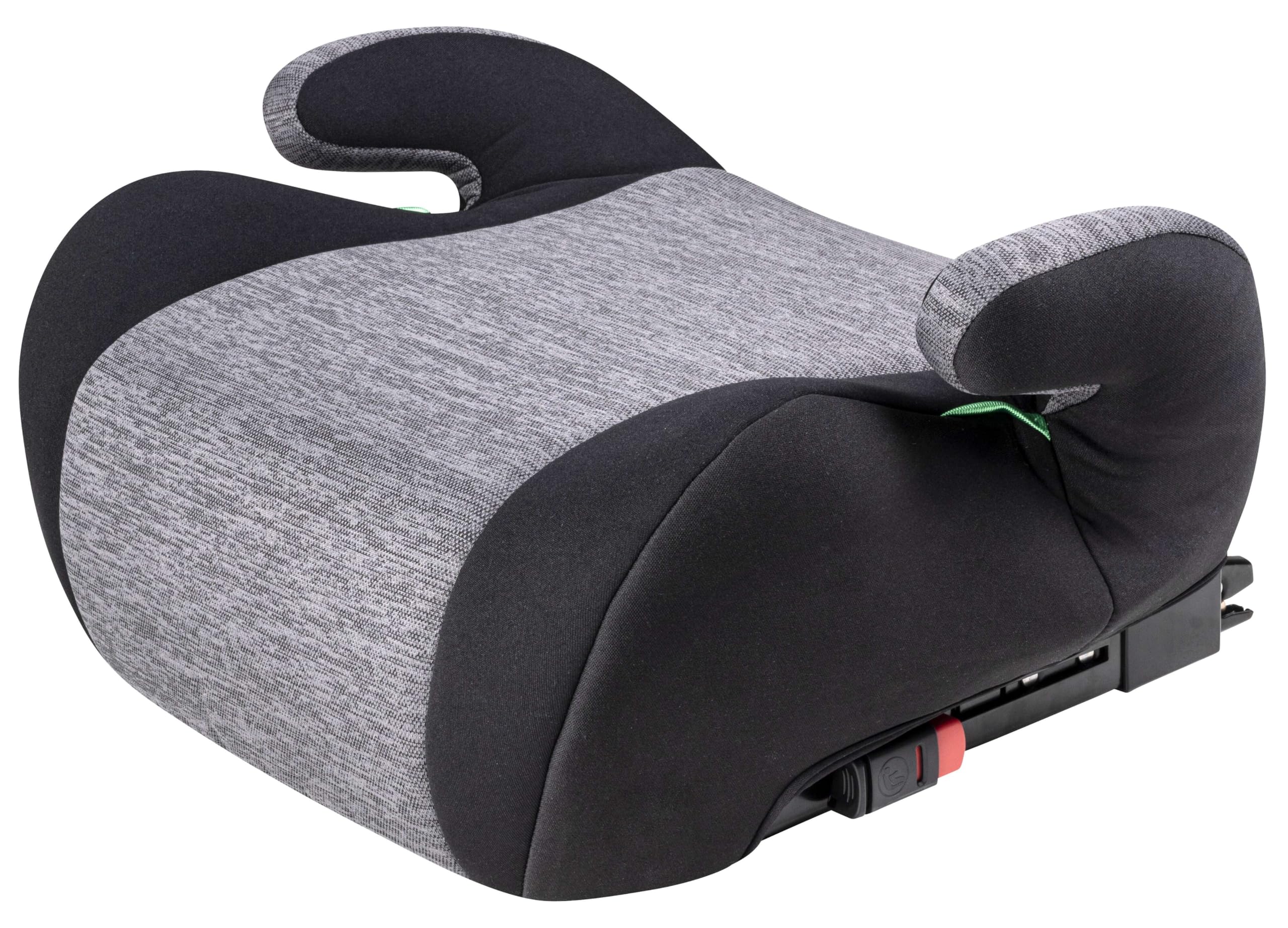 WALSER asiento elevador infantil coche ISOFIX, asiento infantil coche 125-150 cm, plaza elevador niños auto Raffi última norma 2024 ECE R 129 gris/negro