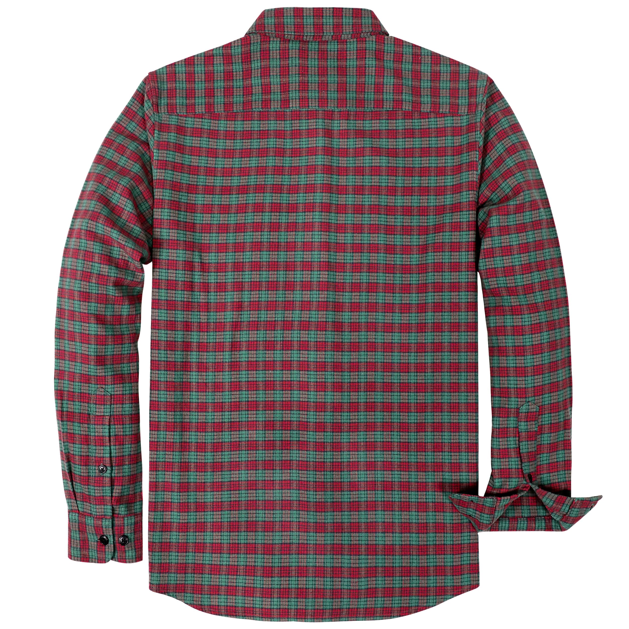 Dubinik® Camicia Flanella Uomo Camicia Quadri Uomo Cotone Casual Button Down Invernale Camicia in Flanella Leggera con Tasche