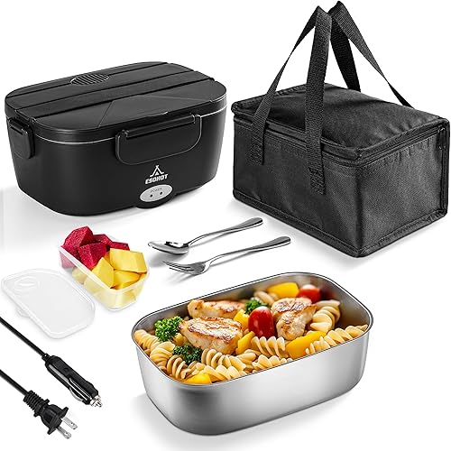 Fiambrera eléctrica de 80 W con calefacción para adultos, 1.5L 1224110 V, calentador de alimentos para cochecamiónoficina