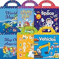 Vista 1 de Libro de calcomanías hinchadas para niños – Libro de calcomanías reutilizables para niños de 1 a 3 años, libros de calcomanías para niños de 2 a 4