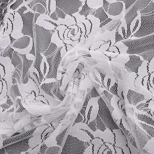 Miniatura 3 de KALLORY Velo de boda capilla de encaje corta diseño de flores velo de novia tocado clásico de encaje para fiesta iglesia