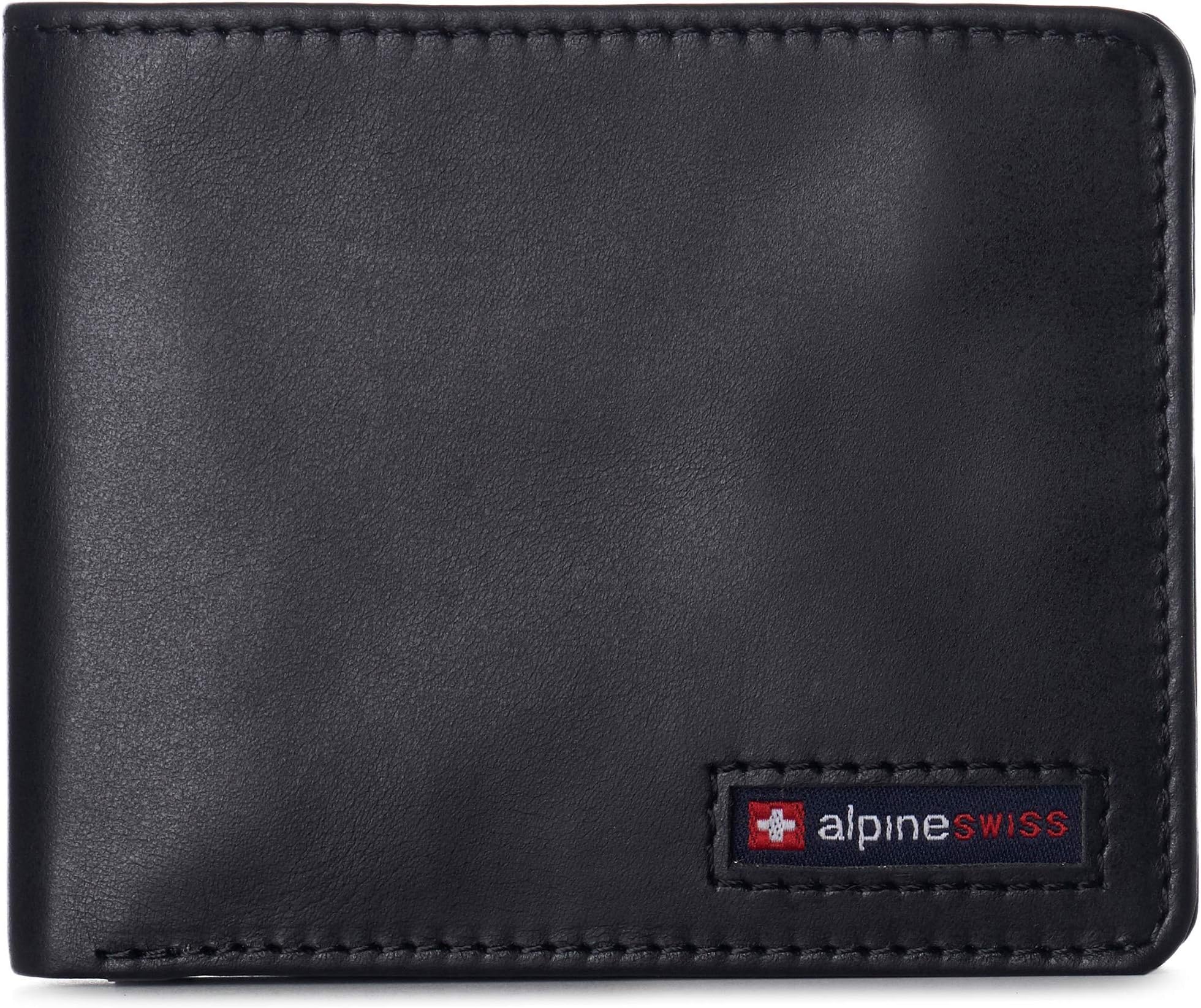 Connor Executive Bifold Wallet | Business Passcase for Men | Premium Leather | Dual ID Windows | RFID Blocking | Gift Box Included Glossy Nappa Black