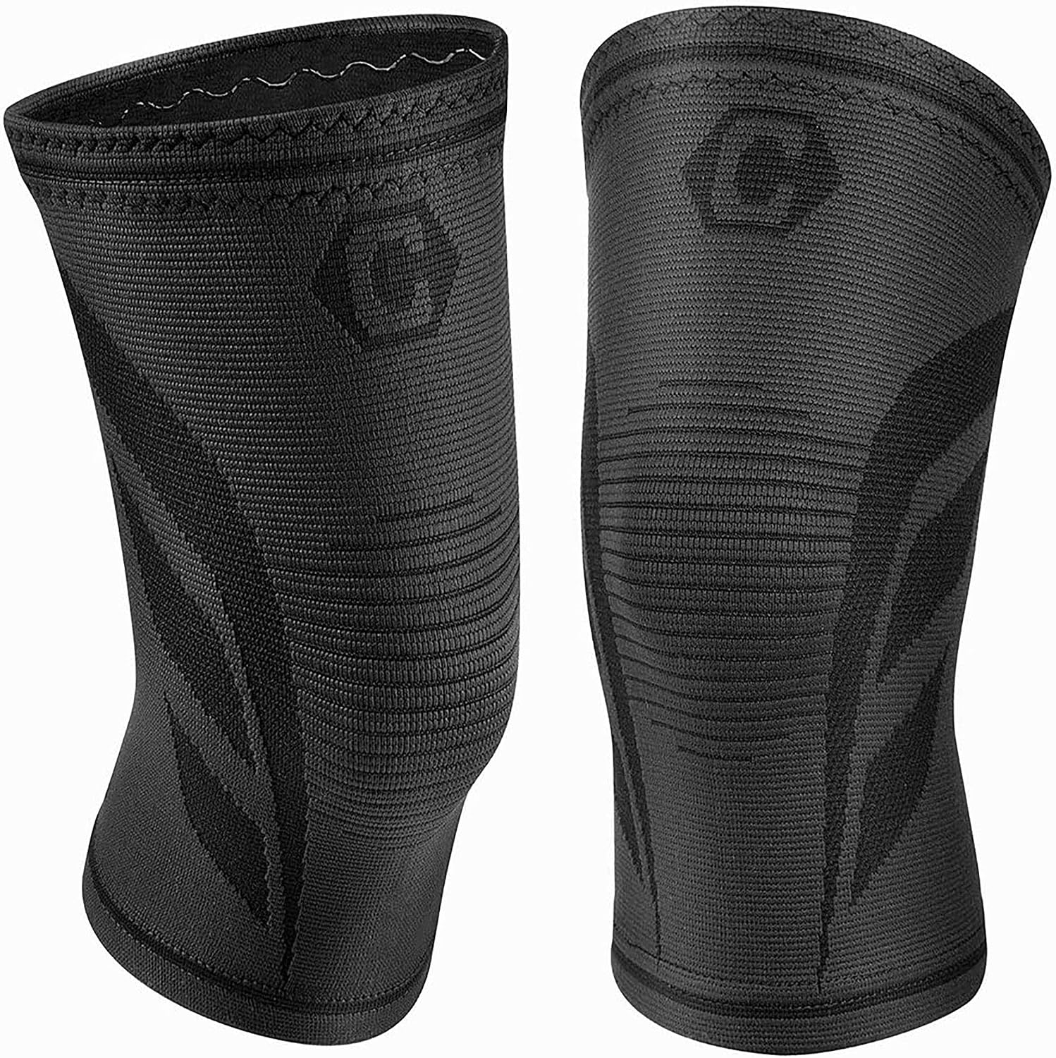 CAMBIVO 2 Pack Knee Brace, Knee Compression Sleeves for Men and Women, Knee Support for Running, Hiking, Workout, Basketball, Weightlifting, Gym, Sports(Black, XX-Large)