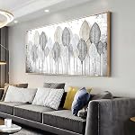 Cadre mur art Lumière moderne Abstrait arbre Toile mur art Cadres - Toile Peinture art mural Affiche d'impression pour décoration de salon 60x120cm avec cadre
