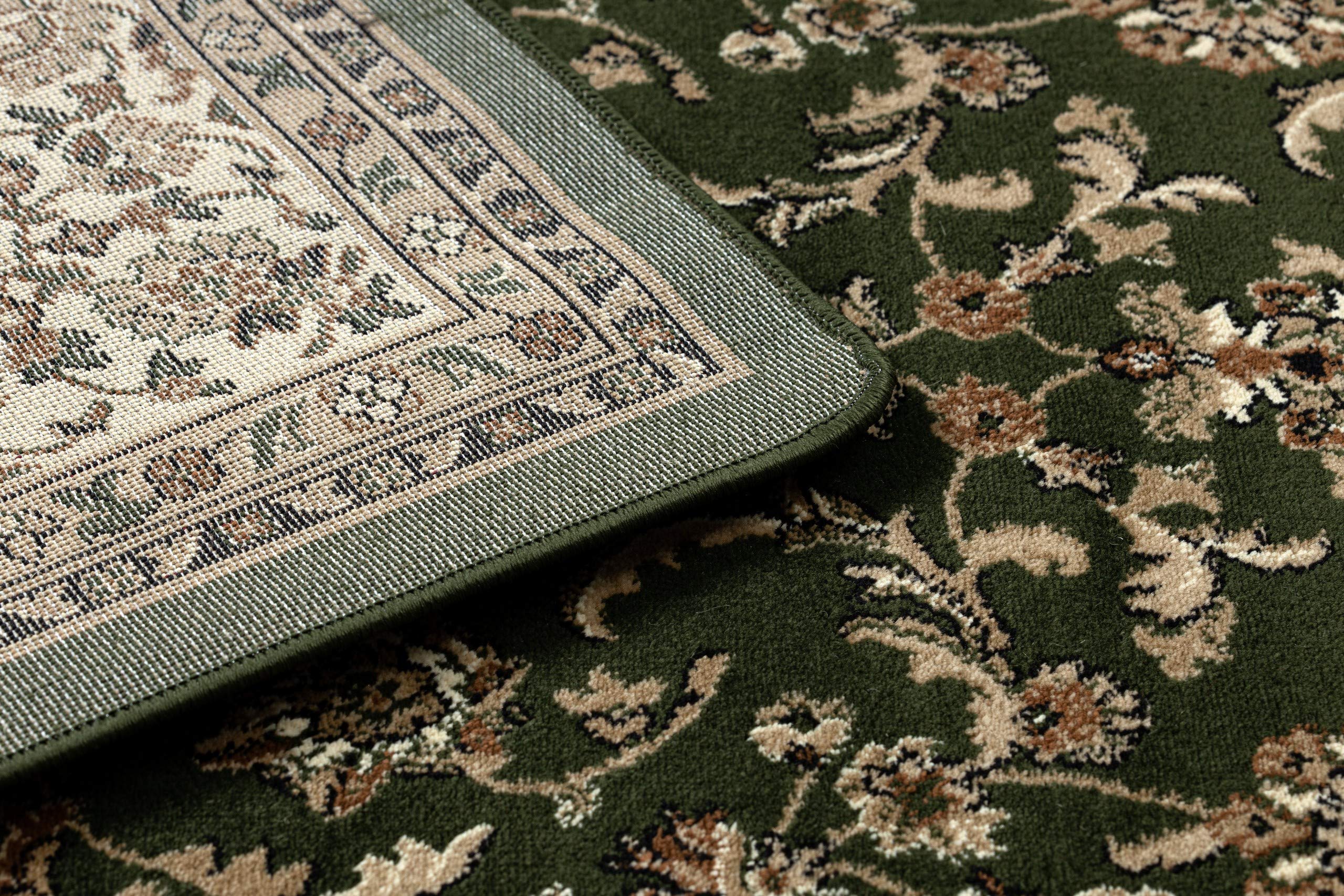 rugsx ROYAL ADR Klassischer Teppich - Wohnzimmerteppich, weicher Teppich für Wohnzimmer, Schlafzimmer und Flur, dunkelgrün 200x290 cm
