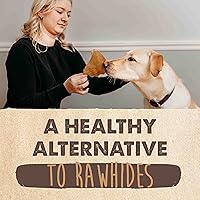 Vista 4 de Mighty Paw Orejas de vaca 100% naturales sin blanquear para perros, un solo ingrediente, orejas de vaca para perros, golosinas masticables adecuadas