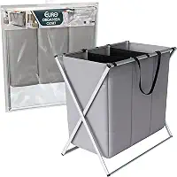 Euro Home - Organizador dobrável de Roupas Sujas com 3 Compartimentos - ORG0686