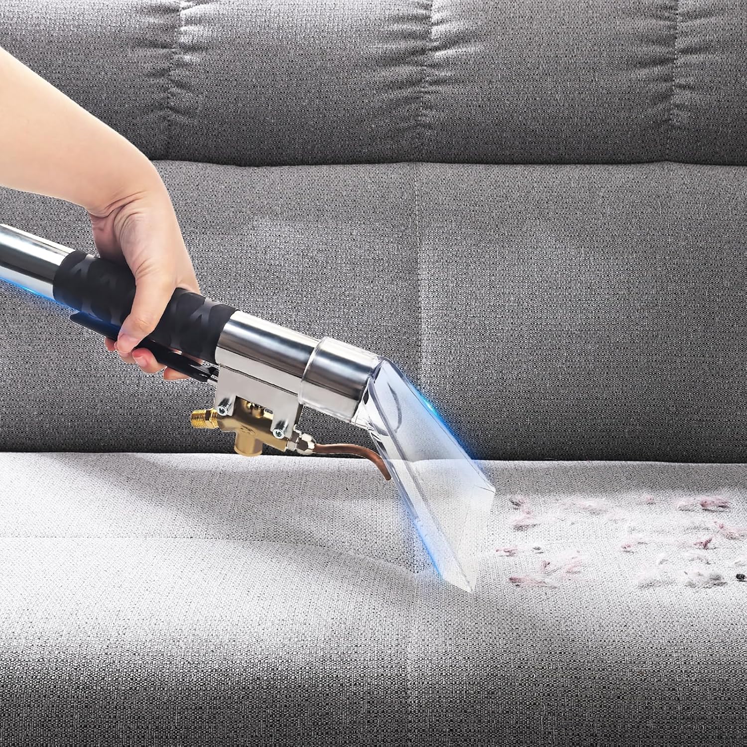 Extractor Head, Carpet Cleaning High Pressure Steam Extractor Wandwith Non-slip Heat-insulating Grip, Upholstery and Auto Detailing Hand Wand for Removing Dust and Absorbing Water