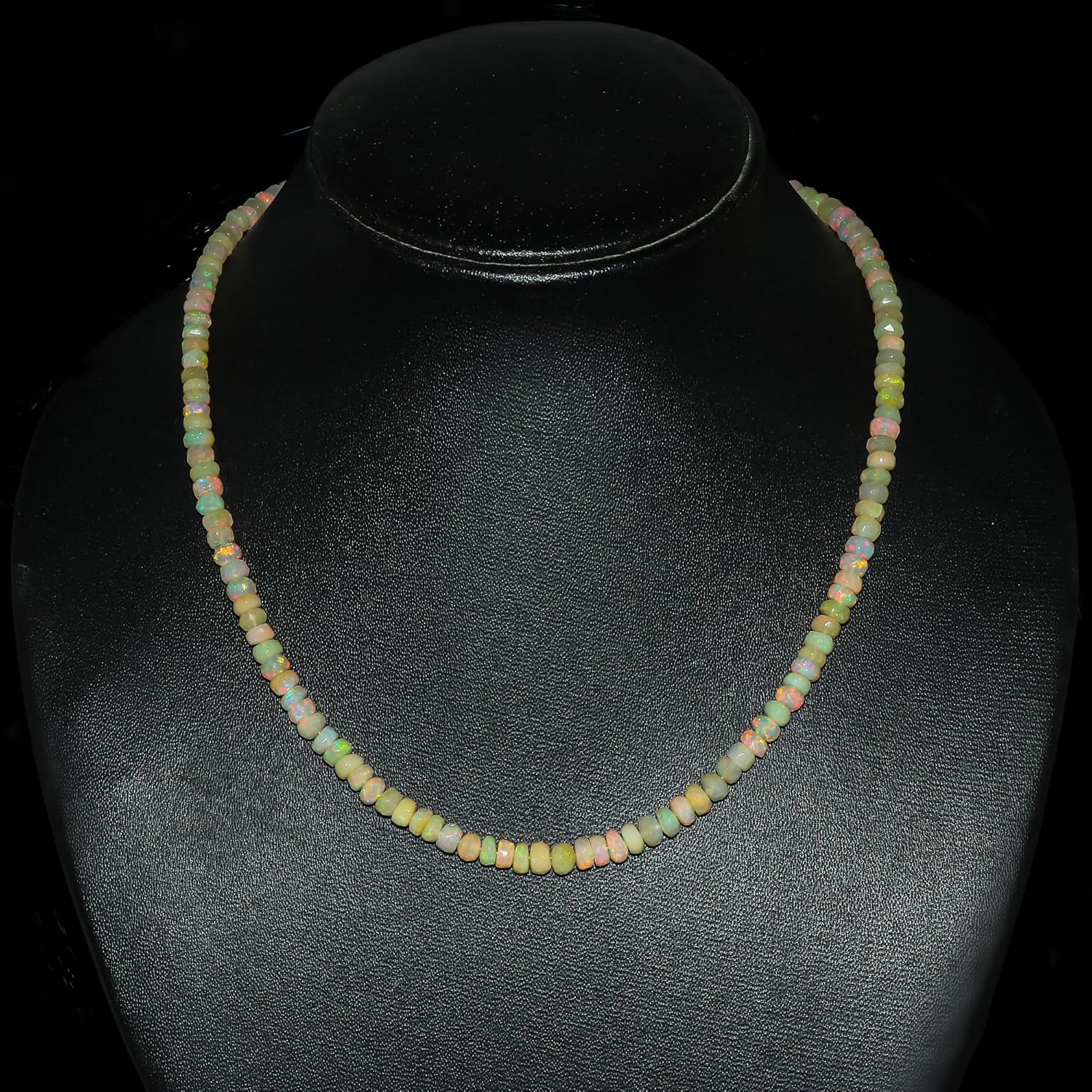 Natural Gemstone Beaded Choker Necklace for Women, Handmade Bohemian Jewelry, Healing Crystals, Silver Plated Necklace, Christmas Gift for Women, Size-18inch