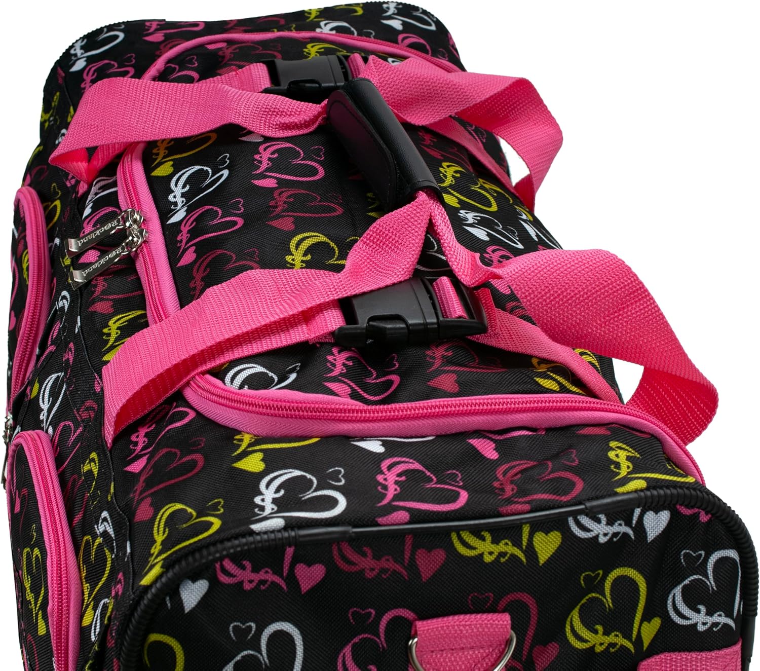 Rockland unisex adult Rolling Duffel Bag, Heart1, 22-Inch US - Image 10